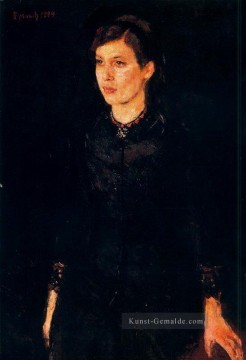 Schwester inger 1884 Edvard Munch Ölgemälde